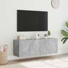 Vidaxl Ścienne Szafki Tv Z Led, 2 Szt., Szarość Betonu, 60X35X41 Cm