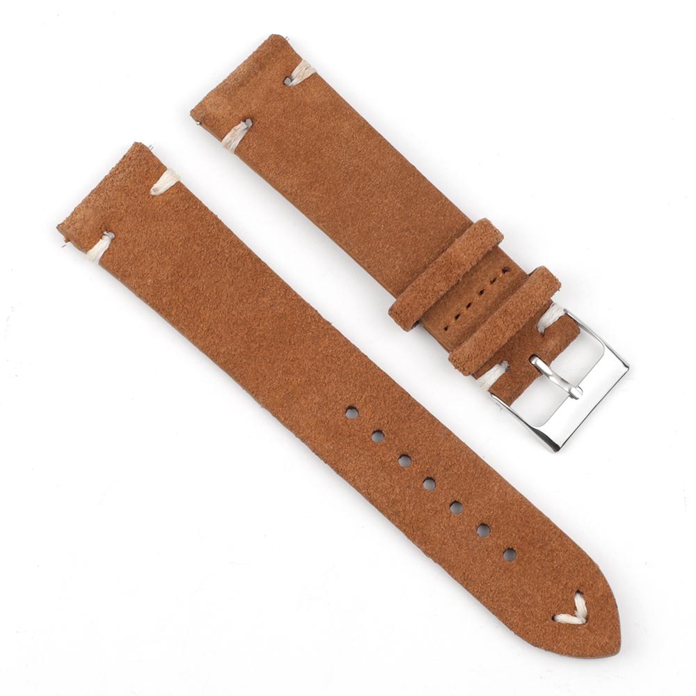 High Quality Vintage Suede Leather Watch Straps Blue Watch Bands Replacement Strap for Watch Accessories 18mm 20mm 22mm 24mm