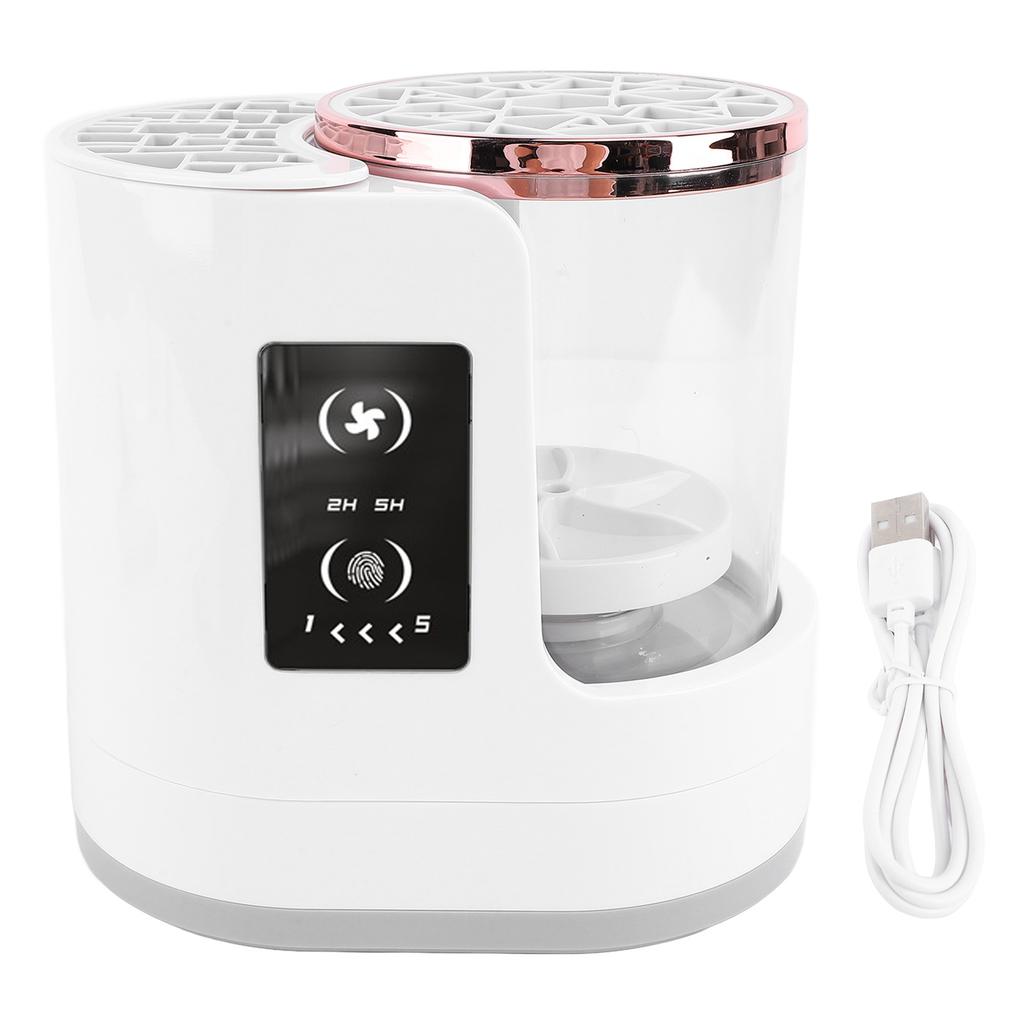 USB Electric Makeup Brush Cleaner Clear View 850RPM 2H 5H Timer Detachable Makeup Brush Cleaner Dryer Machine