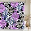 European Retro Flower Printed 3D Bath Curtains Waterproof Polyester Fabric Washable Bathroom Shower Curtain Screen With Hooks
