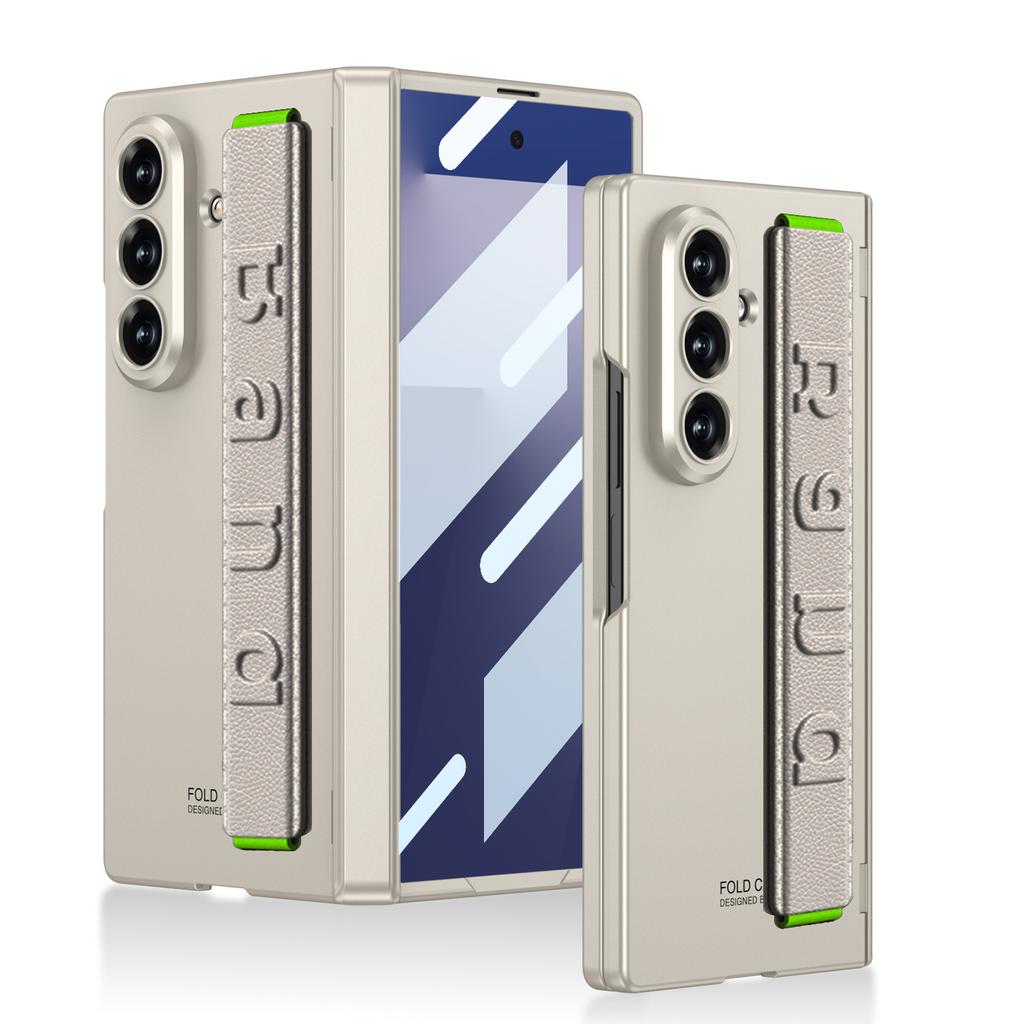 Suitable for Samsung Z Fold7 Folding Mobile Phone Case Elastic Wristband Skin Feeling PC Full Inclusive Fold7 Hand Support Protective Cover