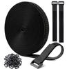 Hooked Velcro Velcro cable ties, fishing equipment, fixed rods, fishing rods/fishing nets, outdoor durable storage straps