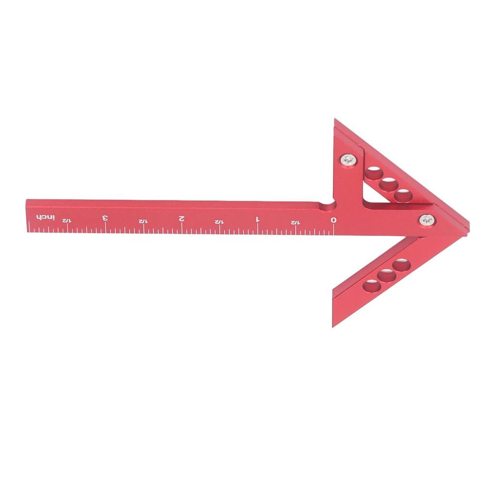 Garosa Center Finder, 45/90 Degree Angle Line Gauge Carpenter Ruler Aluminum Alloy Inch Woodworking Center Scriber Wood Measuring Scribe Tool