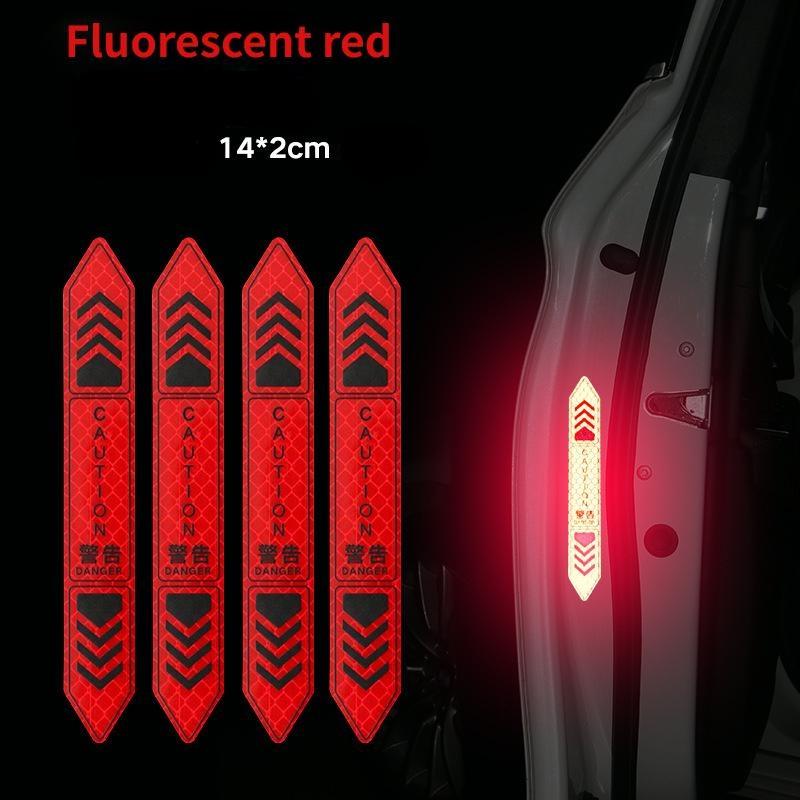 

Нічний автомобіль світловідбиваючі наклейки попередження стрічки безслідно захисний автомобіль наклейка попередити на автомобілі дзеркало заднього виду наклейка зовнішніх аксесуарів червоний