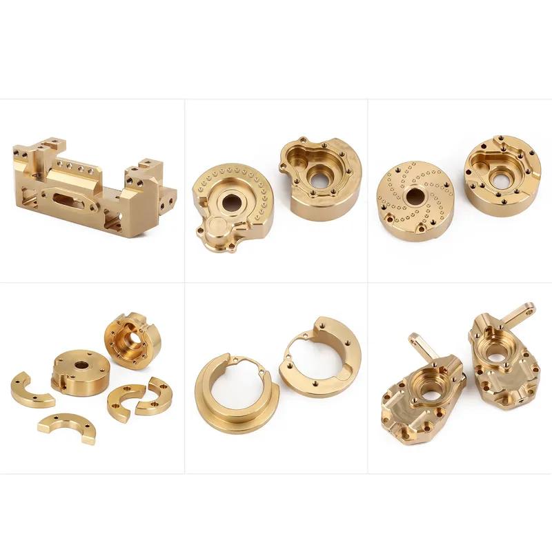 INJORA Heavy Brass Counterweight Portal Drive Housing Bumper Holder Axle Mount for RC Crawler TRX4 TRX-4 TRX6 Upgrade Parts