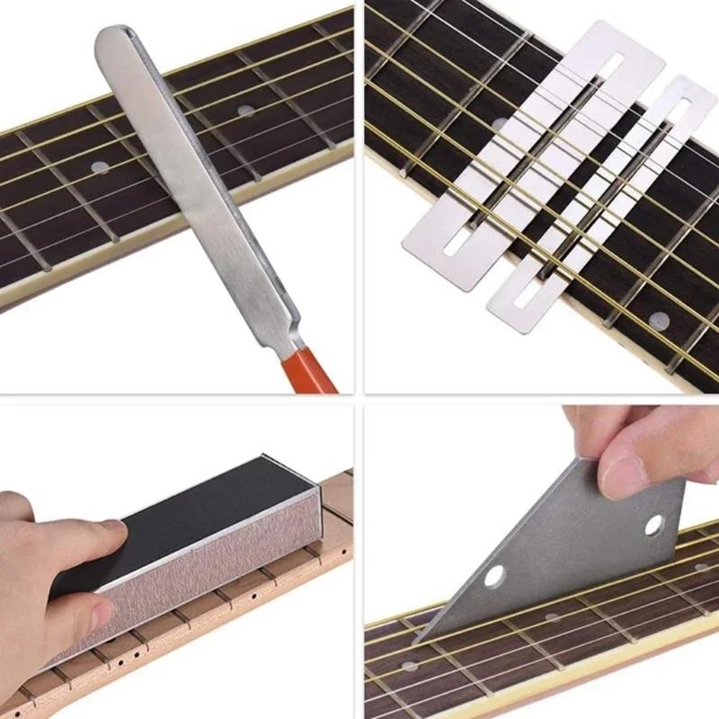Guitar Fret Slotting File Guitar Fret File Grinding Maintenance Tool File Leveling Tool Crowning Luthiers Tool for Bass
