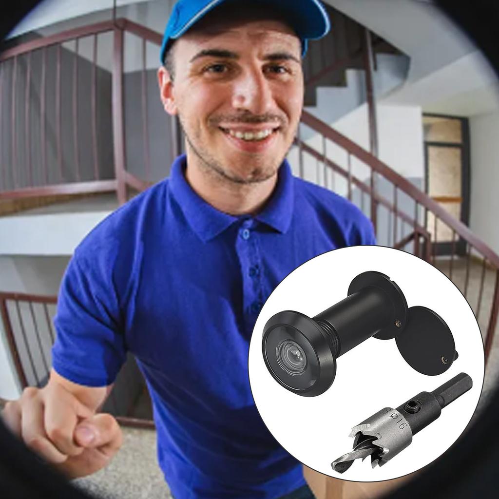 Door Viewer Private Screen Super Angled Lens Matte Sturdy Steel for 35 60 Mm Thick Entrance Door Daily Use