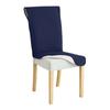 1PC Quilted Chair Cover Anti-slip Long Chairs Pad Seat Cushions with Elastic Strap Universal Banquet Hotel Chair Dust Covers