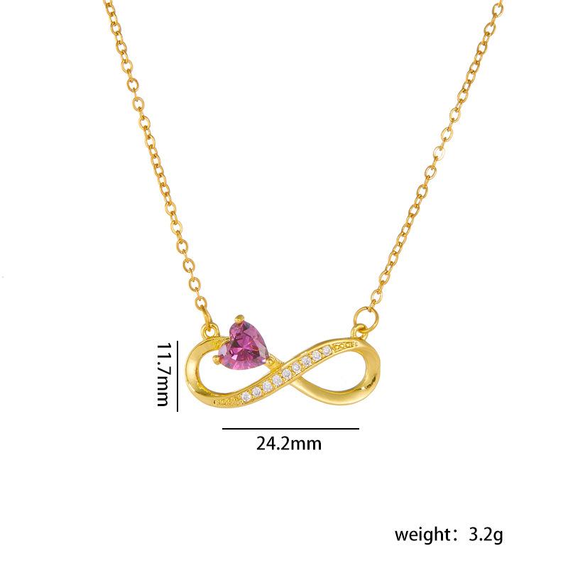 

Gold Color Infinity Symbol with Zircon Choker Necklace Stainless Steel Chain Jewelry Gifts for Women Teen Girls