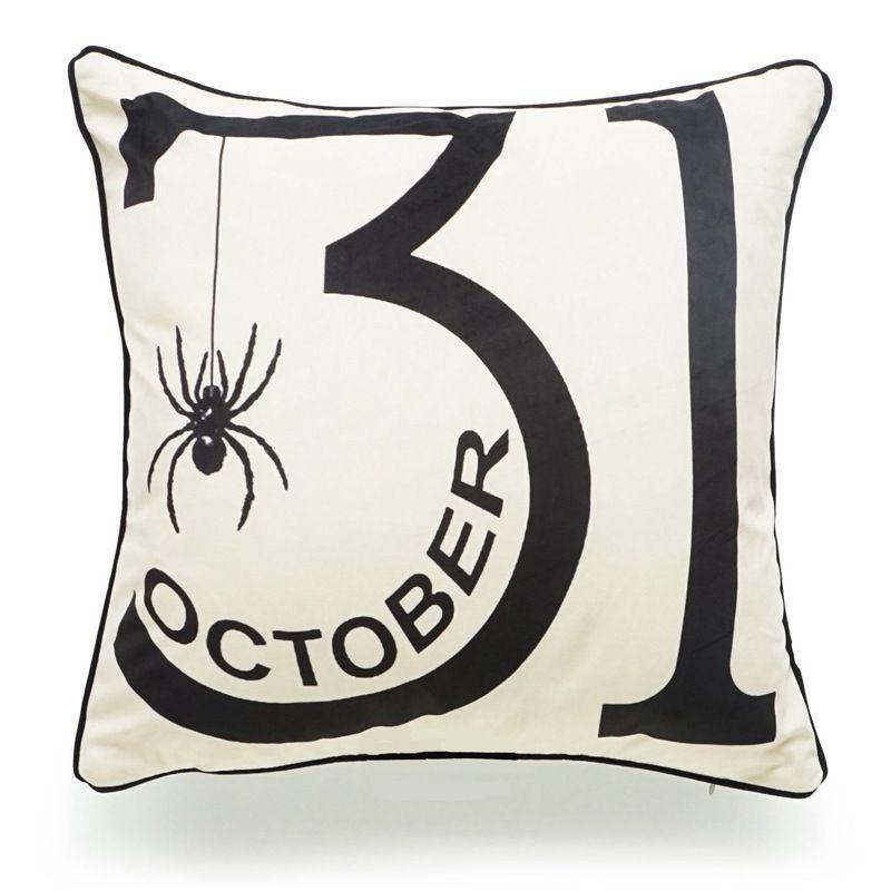Pumpkin Design Throw Pillow Case For Halloween Sofa Decor 45x45cm**