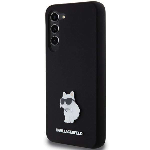 Karl Lagerfeld Klhcs23Msmhcnpk S23+ S916 Czarny/Black Hardcase Silicone Choupette Metal Pin