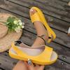 2022 Summer European & American Plus Size One-Strap Women's Low Heel Sandals