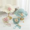 2Pieces Kids Summer Sun Hat And Bag Set Breathable Straw Braided Design For Beach Outdoor Activities