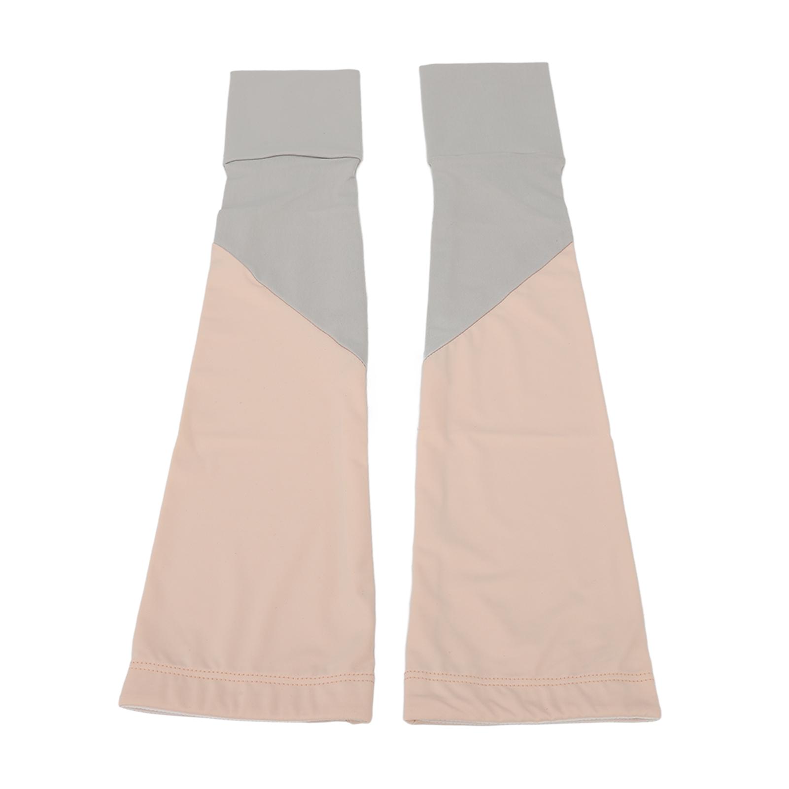 

1 Pair Pink Arm Sunscreen Cover Half Finger Sun Protection UPF 50 High Elasticity Long Arm Cover
