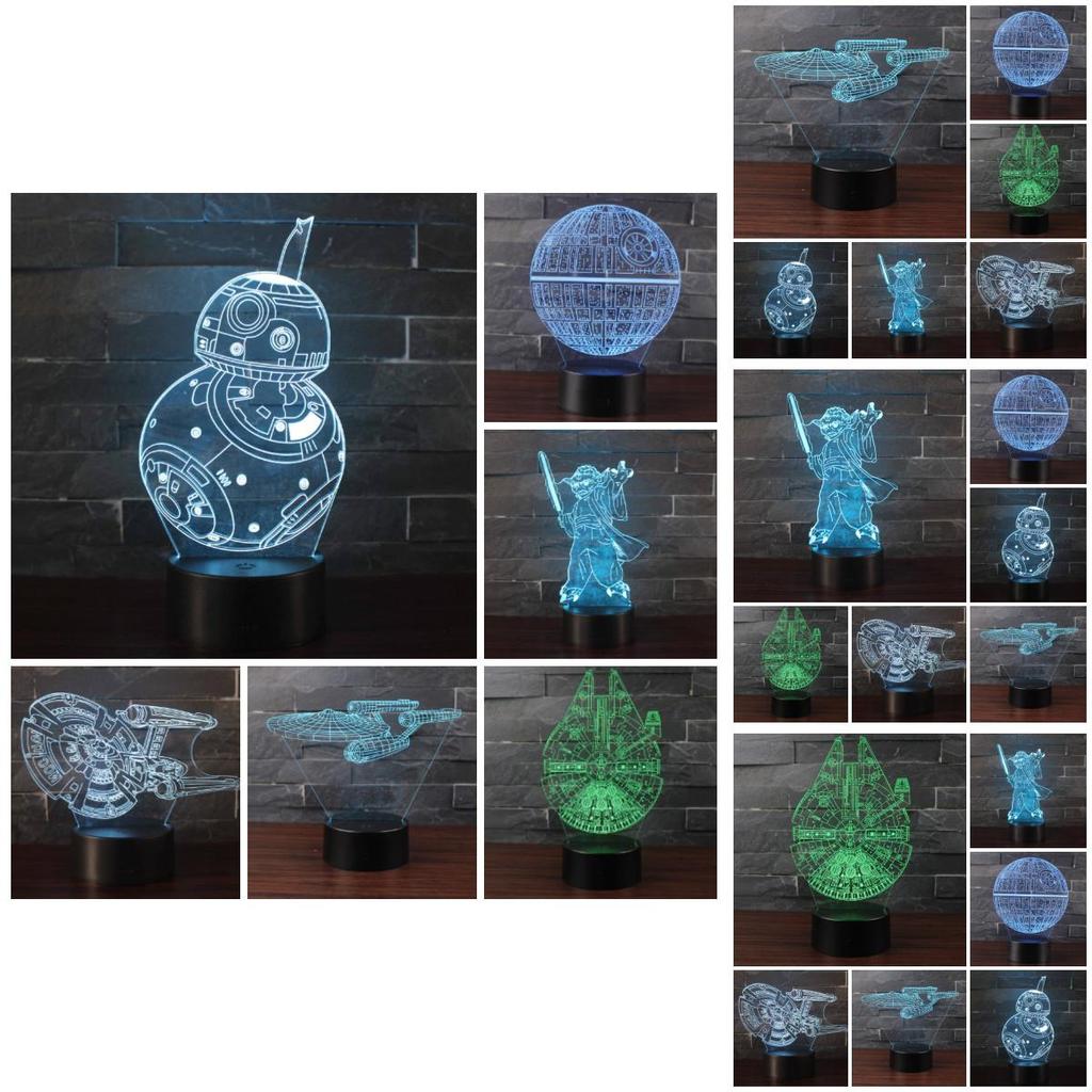 3d Illusion Star Wars Night Light Decor Lamp With Smart Touch The Perfect Home Decoration