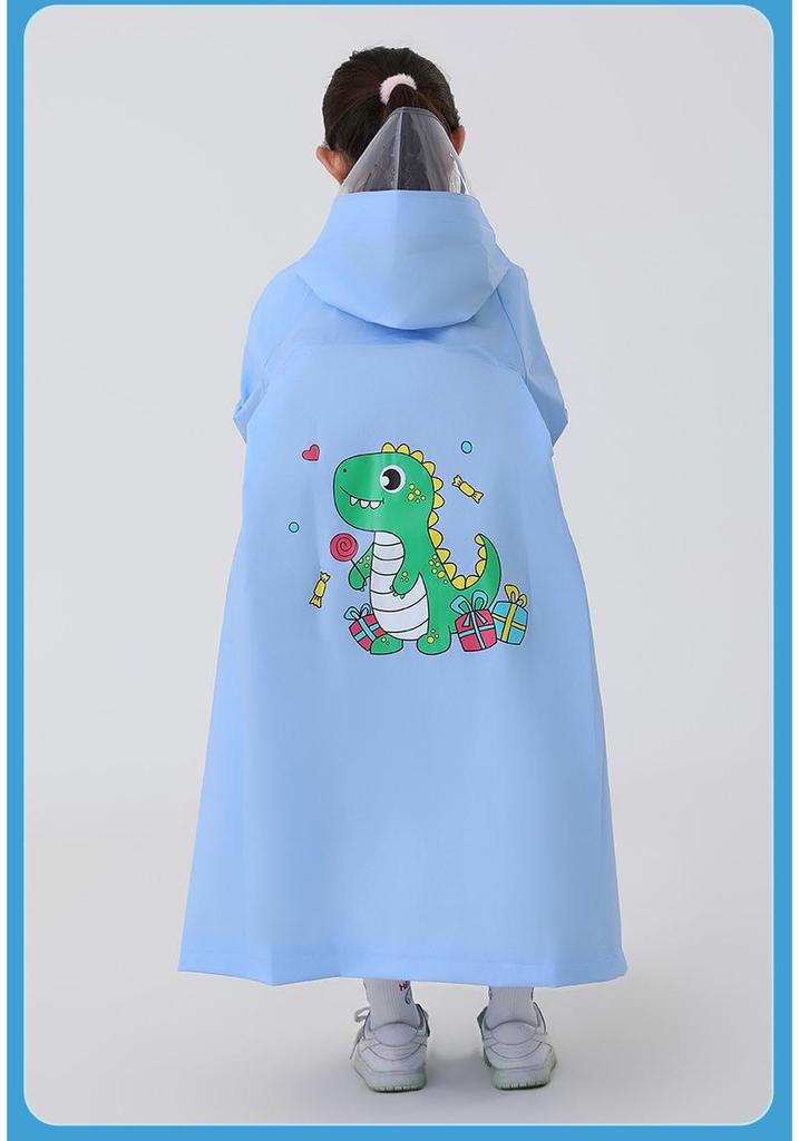 Kids' Stormproof Cartoon Raincoat with Backpack Slot for Outdoor and School Use