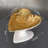 Creative Love Tray Ceramic Heart Shaped Jewelry Cosmetic Box Delicate Tall Fruit Dessert Plate Display Stand Table Ornament New