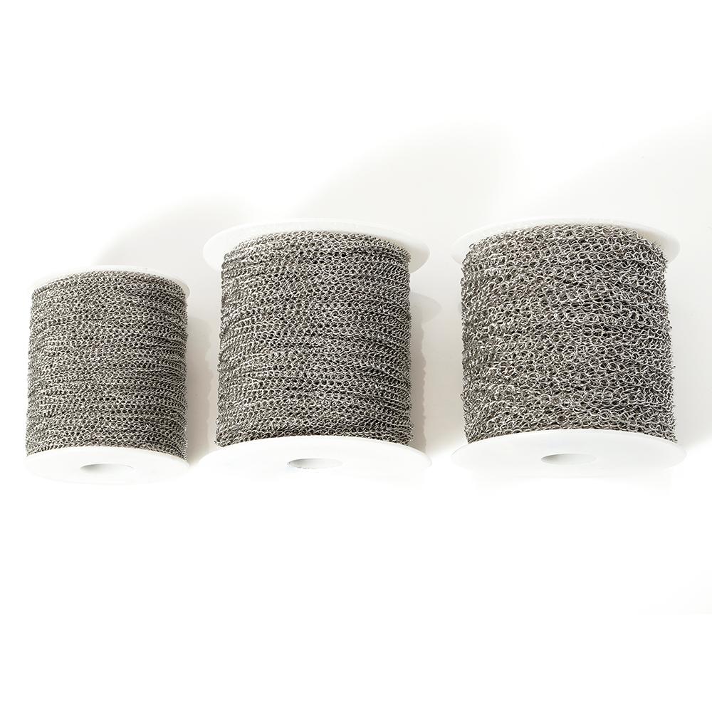 10meter/roll Stainless Steel Chain Basic Bluk Chains For DIY Jewelry Making