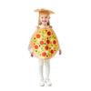 Kids Halloween Costume Set - Pizza-Themed Vest Hat Cosplay Stage Performance Unisex Comfort Fit Ages 17 Under