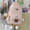 Schoolbag Cute Cartoon Embroidered Bear Backpack Female 1-1 Grade Elementary School Bag Male Large Capacity Commuter Backpack