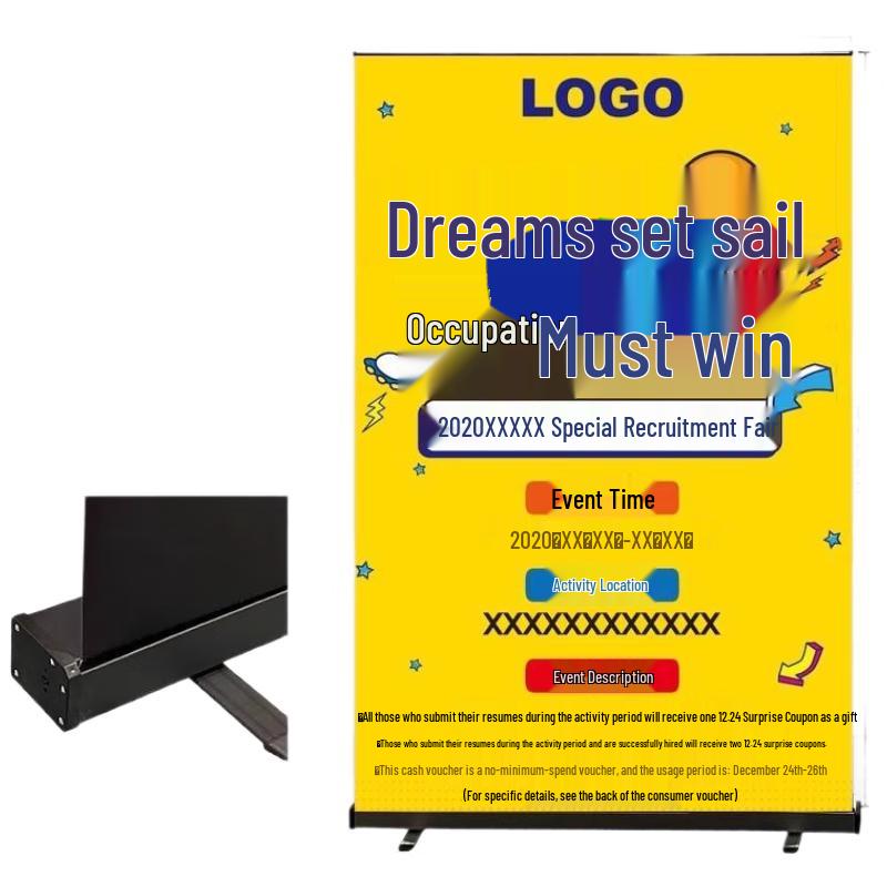 HANDUNYOU Roll-Up Banner Stand with PP Poster
