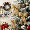 Hanging Christmas Sequin Bow Retro Exquisite Christmas Tree Ornament Sparkling Wreath Garland Bow Merry Christmas