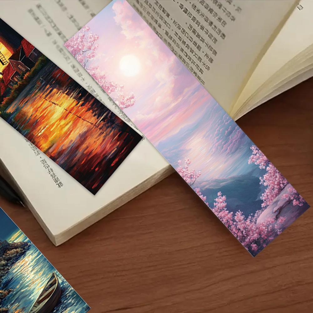 32pcs, Retro Scenery Bookmark, Back to School Season, Christmas, Halloween, Suitable for Teachers, Readers, and Birthday Gifts.