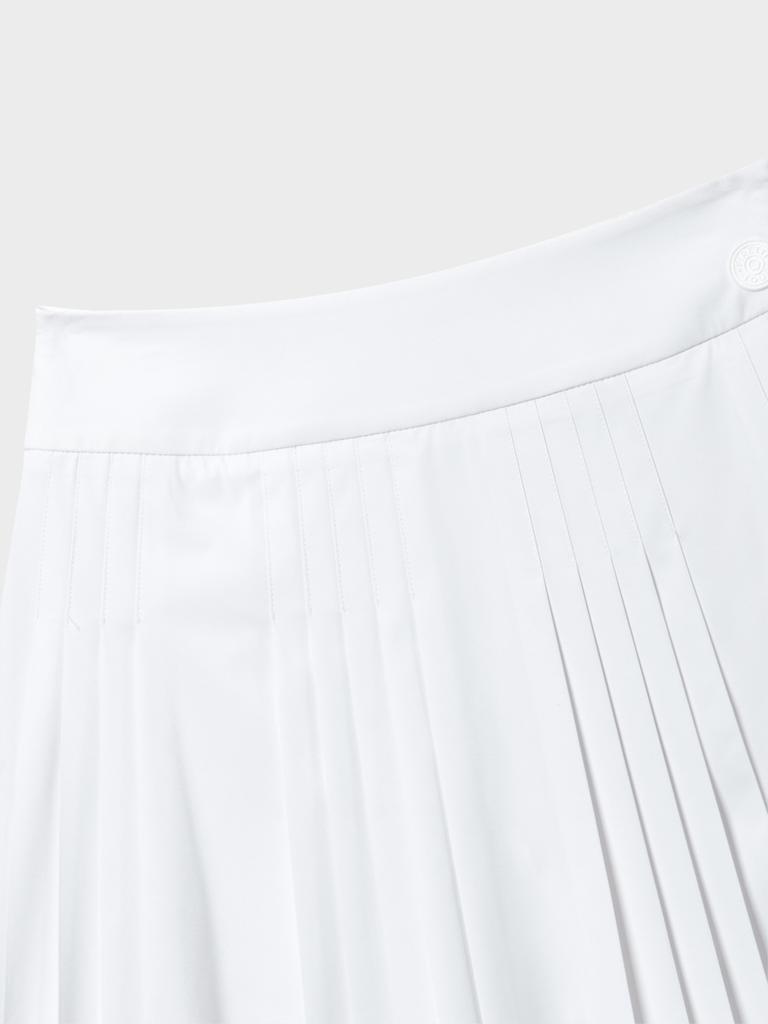 PIRETTI Savona Partially Pleated Culottes W_White