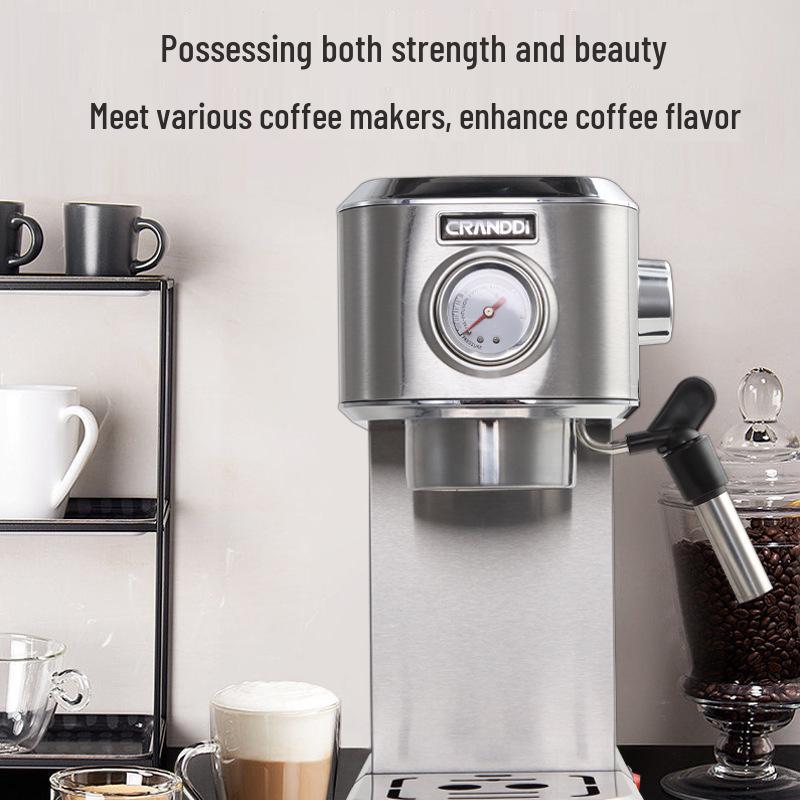 110V High-Pressure Italian Espresso Machine with Steam Milk Frother