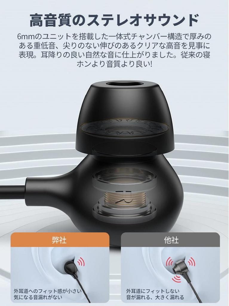 3.5mm Wired Sleep Earphones [2026 New L-Shaped ASMR Earphones] Noise Cancelling with Remote Control. Comfortable earphones for comfortable sleep.