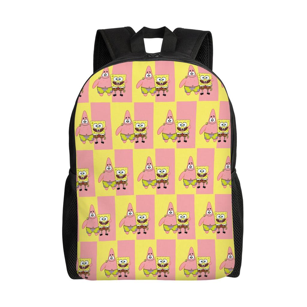 S-Sponges Anime Bobes Backpack for Men Women Waterproof School College Cartoon Bag Print Bookbags