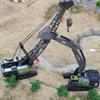 1:55 Excavator Diecasts Children Toy Boys Simulation Alloy+Plastic Crawler Engineering Vehicle Hand Hook Machine Model Gifts