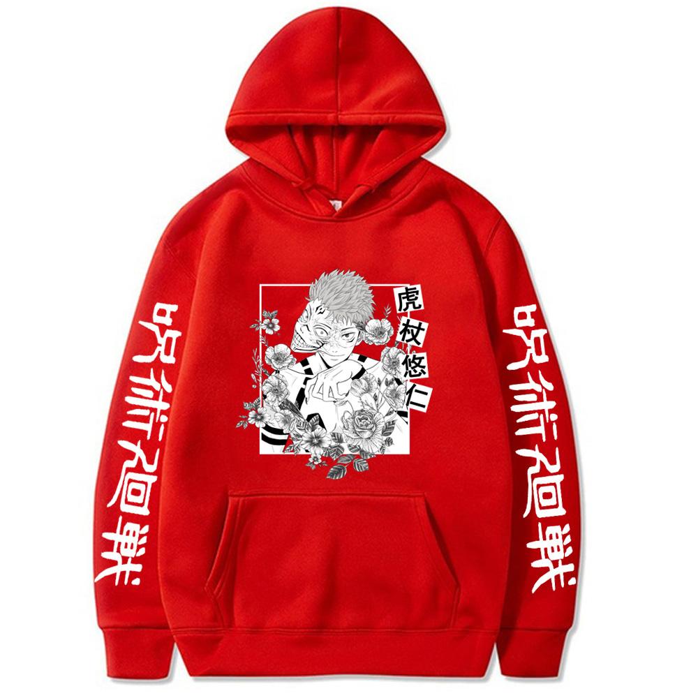 Jujutsu Kaisen Hoodie Itadori Yuji Graphic Hoodies Vintage Oversized Hooded Casual Long Sleeves Men Women Clothes