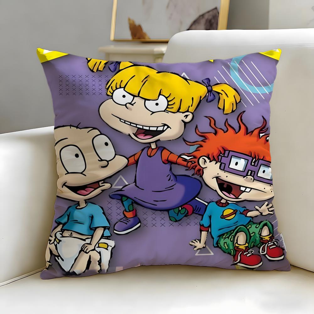 classic cartoon Rugrats Cushion Cover Soft & Easy-Wash Pillow Case – Versatile for Couch, Bed, Travel and Office