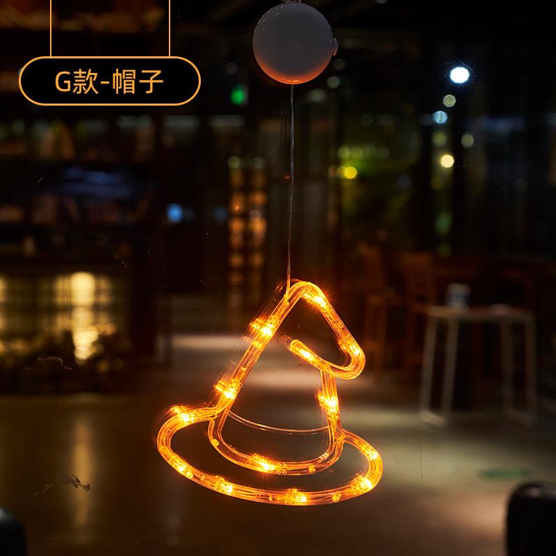 Xiaomi Halloween Window Lights Home Indoor Pumpkin Spider Ghost Witch Hat Hanging LED Sucker Lamp for Home Bar Halloween Party Decor