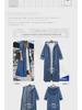 Plus-Size Hooded Denim Jacket for Women - Mid-Length, Loose Fit, Long-Sleeve Cardigan for Spring/Autumn