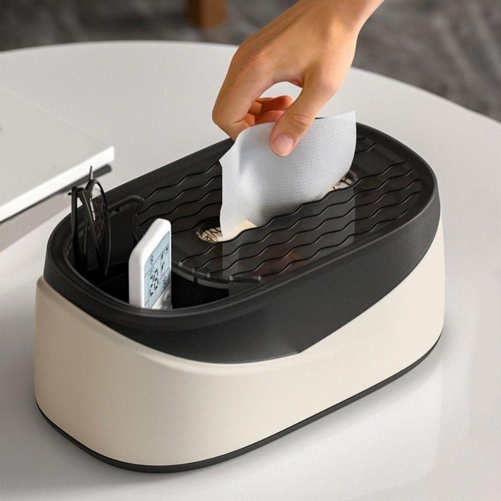 Durable Plastic Tissue Box Large Capacity Dustproof Napkin Holder Simple Tissue Paper Box Dining Room