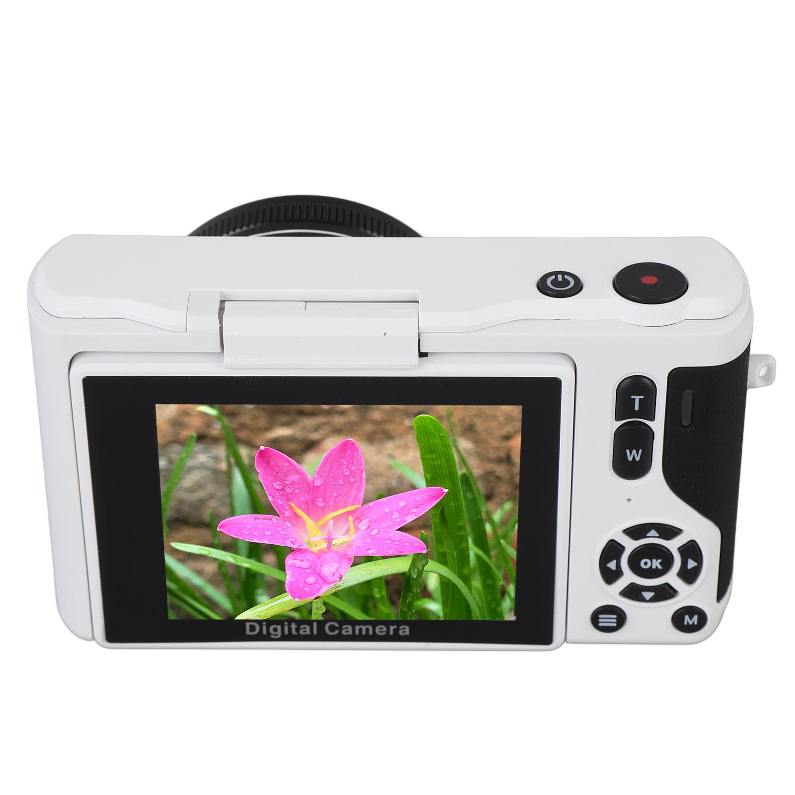 

Digital Camera 4K 64MP 180 Screen Multiple Buty Filters Anti Shake Auto 16x Zoom Digital Mirrorless Camera for Selfie Photo Video