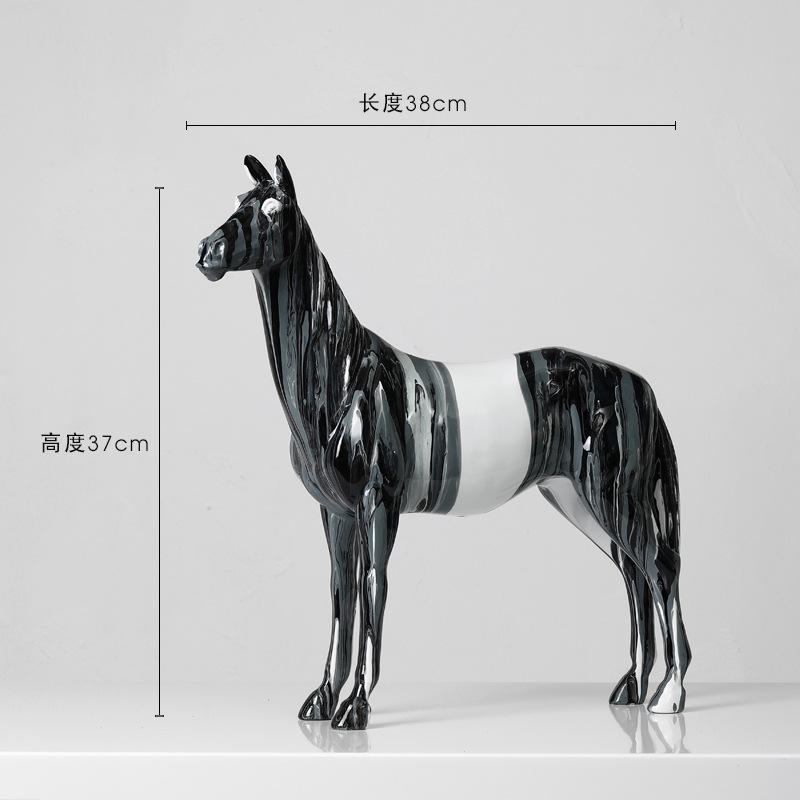 Large Luxury Horse Figurine Modern Creative Home Decor for Living Room TV Cabinet Entryway Elegant Housewarming Gift