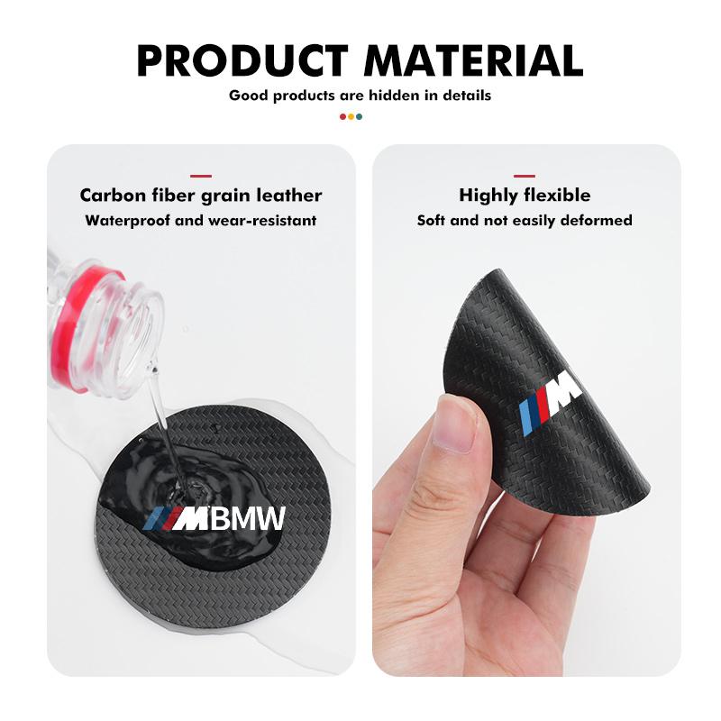 2pcs Car Coaster Water Cup Holder Anti-Slip Pads Accessories For BMW M 1 3 4 5 6 7 Series M3 M6 F01 F02E34 E36 E70 F10 X6 X1 ZNBUA1
