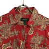 Lauren Ralph Lauren Paisley Pattern Logo Embroidery Long Sleeve Cotton Shirt Women Used