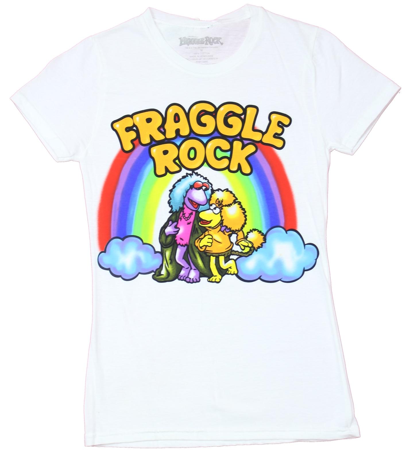 Fraggle Rock Girls Juniors T-Shirt - Rainbow Airbrush Design S