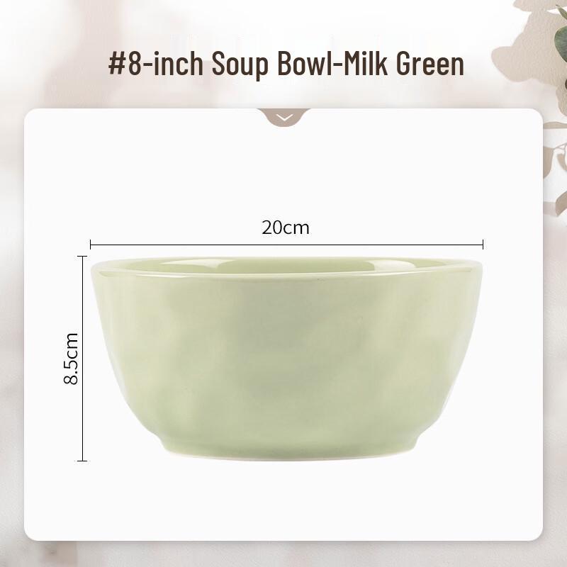 Wutuo Cream Style 8-Zoll Keramik Suppenschüssel