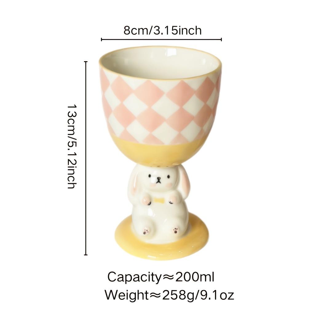 

Rabbit Ceramic Cup Coffee Mug Cute Cartoon Bunny Handmade Figurine Mugs Wine Goblet Drinking Cup Easter Romantic Gifts For Girls 200ml
