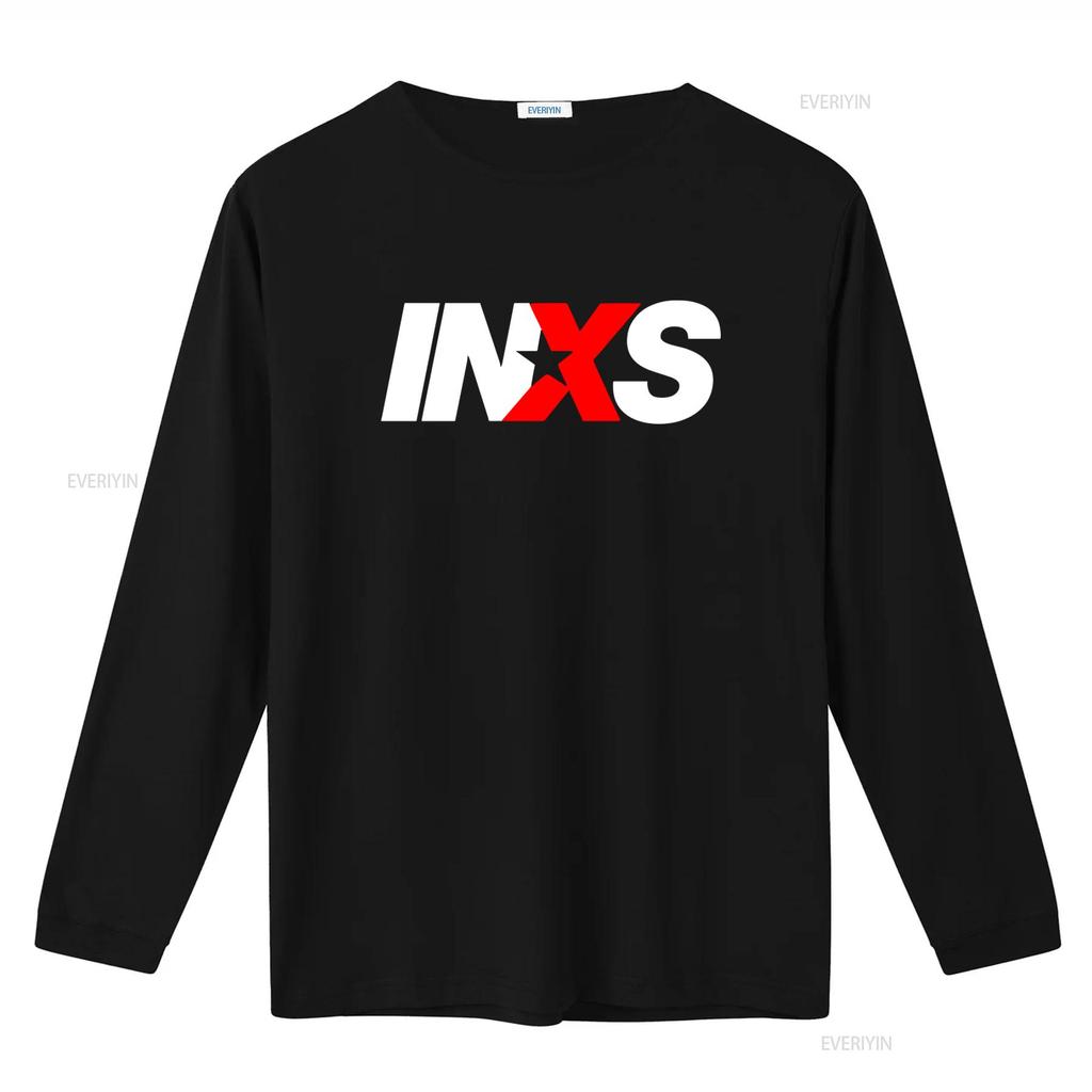 INXS Band Logo T SHIRT for Men and Women Available in Sizes S M L XL XXL Classic Black White Colours vintage Washed Unisex