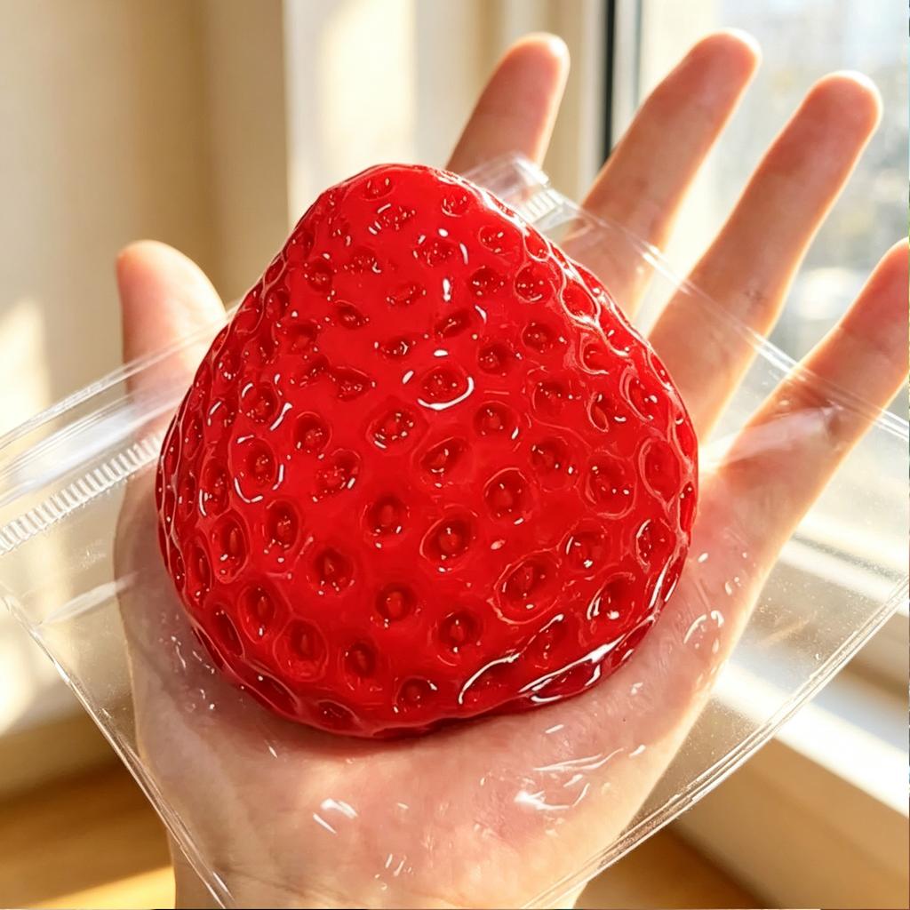 Squishy Big Strawberry Squeeze Toy Kids Soft Pinch Fruit Pop Fidget Toys Party Entertainment Games Halloween  Gift Wholesale