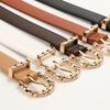 New Fashion and Versatile Women's Belt with Jeans Suit Pants Casual Simple Alloy Pin Buckle Belt