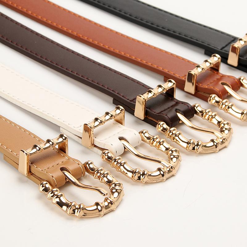 New Fashion and Versatile Women's Belt with Jeans Suit Pants Casual Simple Alloy Pin Buckle Belt