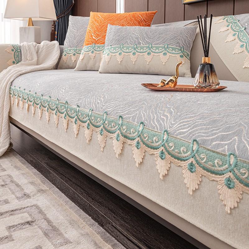 Modern Simple Four Seasons Universal Non-Slip Light Luxury Full Set Cushion Sofa Cushion Backrest Towel Anti-Scratching