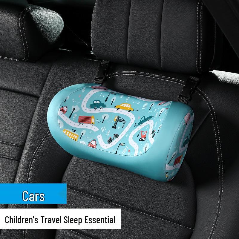 Cartoon Memory Foam Lumbar Pillow: Kids Car Neck & Head Rest Support